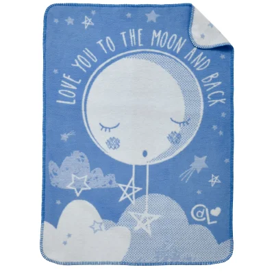 Clair De Lune Over The Moon Fleece Blanket
