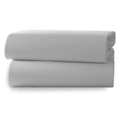 Clair De Lune Pack of 2 Fitted Cot Sheets - Grey