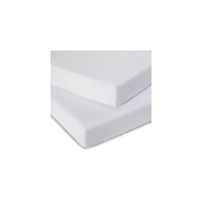Clair De Lune Pack of 2 Micro-Fresh Fitted Cot Sheets-White