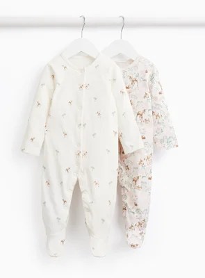 Classic Bambi Print Sleepsuit - Multi coloured / 6-9 Months