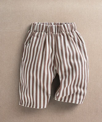 Clay & Cream Stripe Trouser - 0-3 Months
