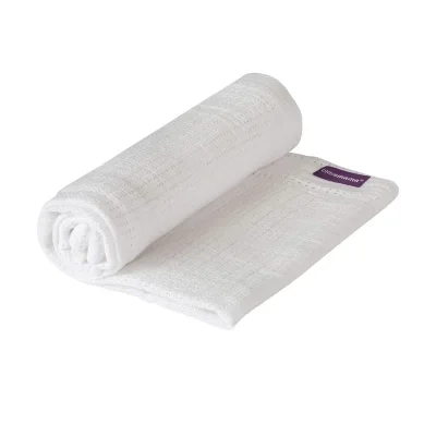 ClevaMama Crib/Moses Basket Cellular Blanket - White (3453) - White