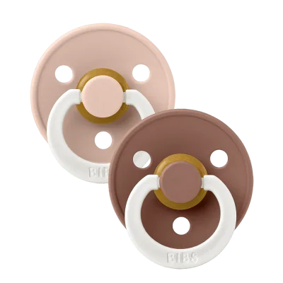 BIBS Colour Symmetrical Pacifier - 2 Pack - Ivory/Sage - Latex