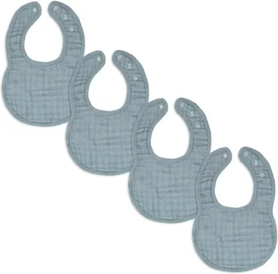 Comfy Cubs Muslin Baby Bibs, Drool Bibs, Adjustable with Easy Snaps, Teething & Drooling, Absorbent Bibs for Boys & Girls