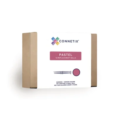 Connetix Magnetic Tiles 16 Piece Pastel Replacement Ball Pack - Default