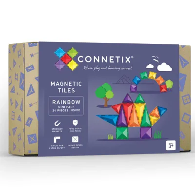 Connetix Magnetic Tiles 24 Piece Rainbow Mini Pack - Default