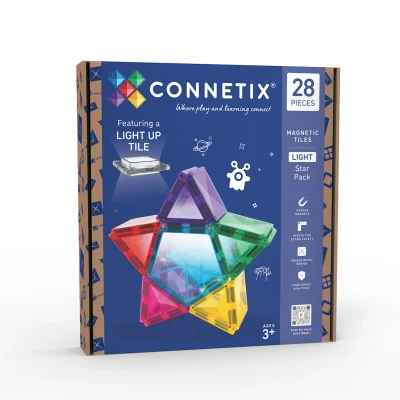 Connetix Magnetic Tiles 28 Piece Light Star Pack
