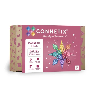 Connetix Magnetic Tiles 40 Piece Pastel Geometry Pack - Default