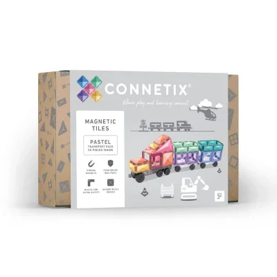 Connetix Magnetic Tiles 50 Piece Pastel Transport Pack - Default