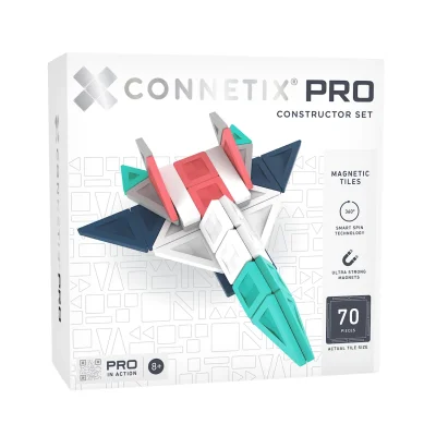 Connetix Magnetic Tiles 70 Piece Pro Constructor Set