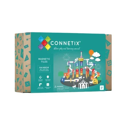 Connetix Magnetic Tiles 92 Piece Rainbow Ball Run Pack - Default