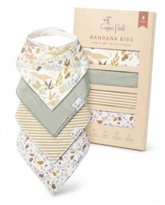 Copper Pearl Baby Bibs for Baby Boy or Girl – Bandana Drool Bibs for Teething, Absorbent Bibs for Eating, Newborn to Toddler, 4 Pack, Rex