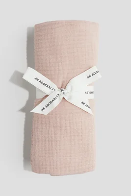 Cotton muslin baby blanket - Light dusty pink