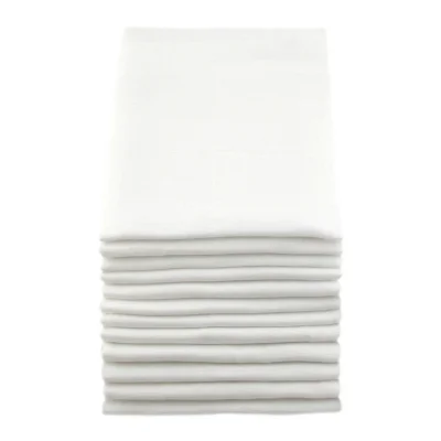 Cotton Muslins - White (3, 6 or 12 pack)