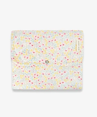 Cotton Travel Baby Changing Mat - Wildflower Garden - Default