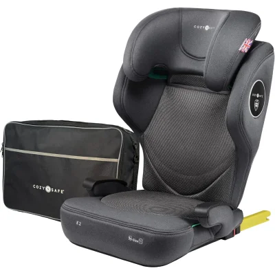 Cozy N Safe K2 (100-150cm) i-Size Child Car Seat inc Travel Bag - i-Size / Black