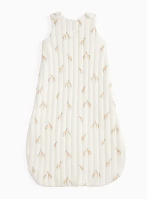 Cream Giraffe Print 2.5 Tog Sleeping Bag 0-6 Months - Cream / 0-6 Months