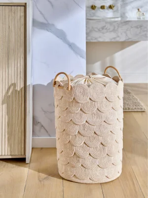 Cream Swirl Laundry Bag