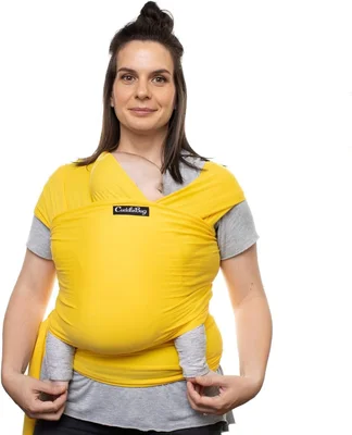 Cuddlebug Babydraagdoeken met gratis verzending - baby carrier ring sling - babydraagdoek pasgeborenen - elastische draagdoek One Size Fit's all - Yellow