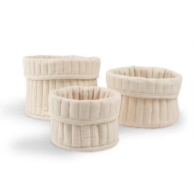 CuddleCo 3pk Storage Baskets - Cashmere Waffle