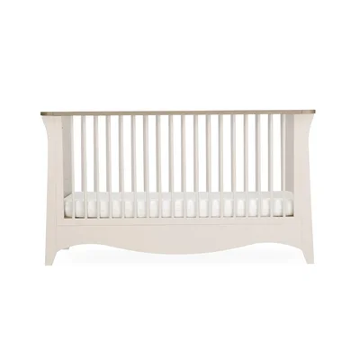 CuddleCo Clara Cot Bed - Cashmere / Lullaby Hypo Allergenic Bamboo Foam Cot Bed Mattress