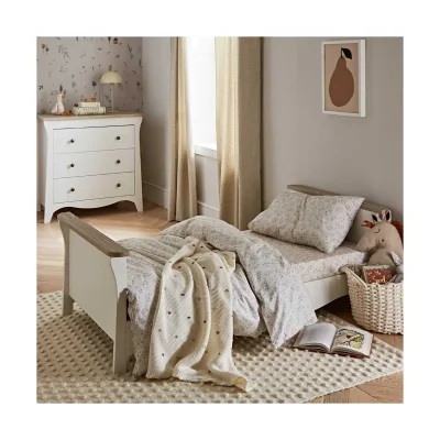 CuddleCo Clara Toddler Bed - White/Ash
