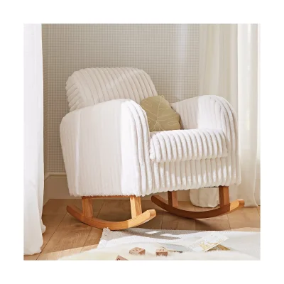 CuddleCo Etta Faux Fur Nursing Chair - Cream