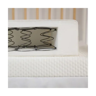 CuddleCo Harmony Hypoallergenic Bamboo Sprung Cot Mattress - Natural White