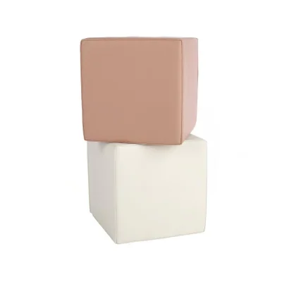CuddleCo Pack of 2 Soft Play Cubes - Stripe/Olive
