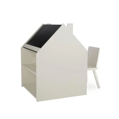 CuddleCo Storage Desk + Easel & Chair - Pebble - Pebble