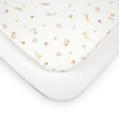 CuddleCo Universal Crib/ Co Sleeper Sheets 2pk - Cashmere Meadow