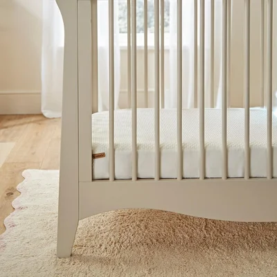 CuddleCo Waterproof Cot Mattress Protector Hypoallergenic Bamboo - White