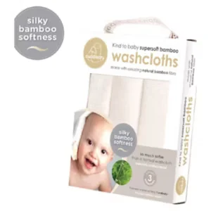 Cuddledry Kind to Baby Bamboo Washcloth - Set of Three - Default