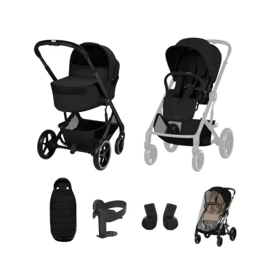 Cybex Balios + Fold Cot Accessory Bundle - Chocolate Brown