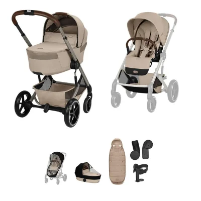 CYBEX Balios + Fold Cot Accessory Bundle - Moss Green