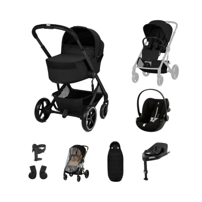Cybex Balios + Fold Cot Ultimate Travel System Bundle - Almond Beige