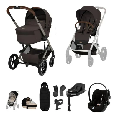 CYBEX Balios + Fold Cot Ultimate Travel System Bundle - Moss Green