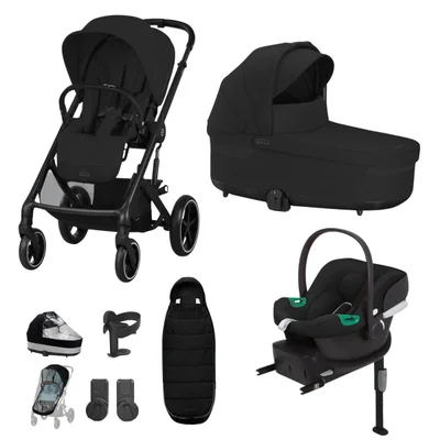 Cybex Balios S Lux Comfort Travel System- Almond Beige - With Footmuff