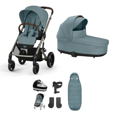Cybex Balios S Lux Essential Bundle- Stormy Blue - With Footmuff
