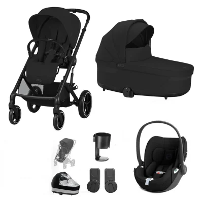 Cybex Balios S Lux + Cloud G Travel System - Moon Black / No Footmuff / No Base
