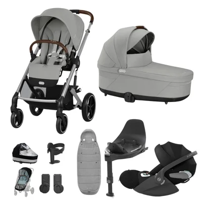 Cybex Balios S Lux Luxury Travel System- Stormy Blue - With Footmuff Without ISOFIX Base
