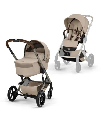 Cybex Balios S Lux Pushchair & Folding Carrycot - Almond Beige