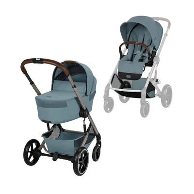 Cybex Balios S Lux Pushchair & Folding Carrycot- Stormy Blue