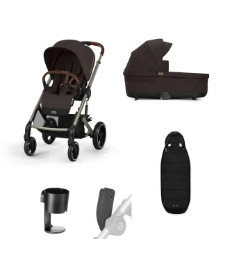 Cybex Balios S Lux Pushchair Bundle (5 Pieces) - Chocolate Brown