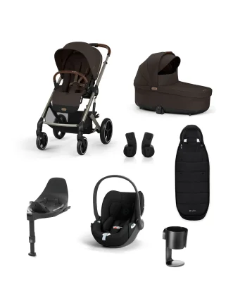 Cybex Balios S Lux Pushchair Bundle With Cybex Cloud T i-Size + Baby Car Seat & Base (7 Pieces) - Chocolate Brown