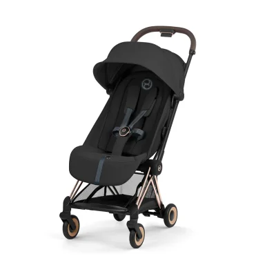Cybex Coya Comfort Compact Stroller - With Carrycot / Sepia Black/Rose Gold