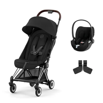 CYBEX Coya Compact Stroller + Cloud T Travel System - Cozy Beige / Matt Black