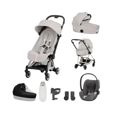 Cybex Coya Ultimate Accessory Bundle - Chrome Brown/City Grey