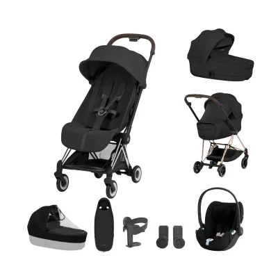 Cybex Coya Ultimate Accessory Bundle - Chrome Brown/Sepia Black