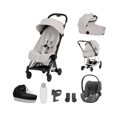 Cybex Coya Ultimate Accessory Bundle - Matt Black/City Grey